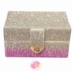 Paris Hilton Ombre Pink & Silver Rhinestones Decorative Storage Box